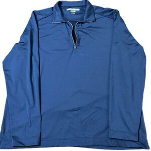 Greg Norman Navy Blue Golf Quarter Zip Pullover Size Large Lightweight